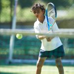 child playing sports, tennis